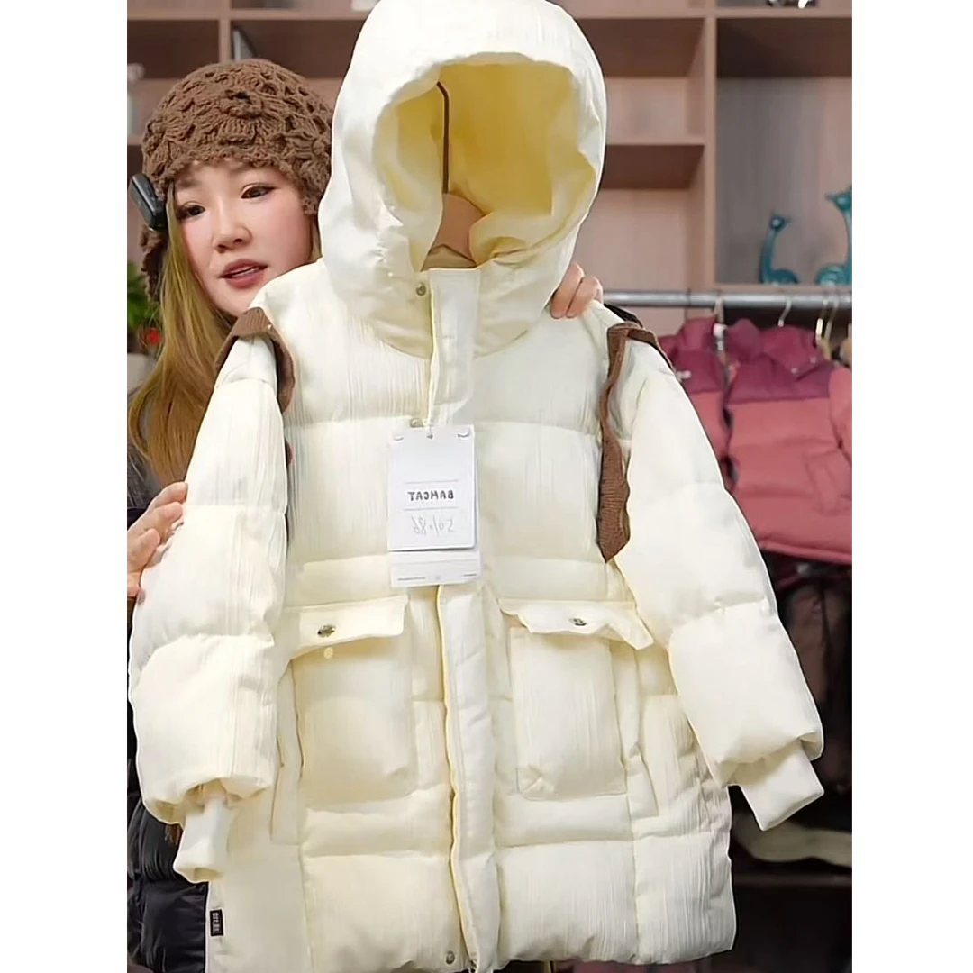 501086《现》韩版男童女童休闲舒适时尚洋气舒适百搭连帽防寒外套