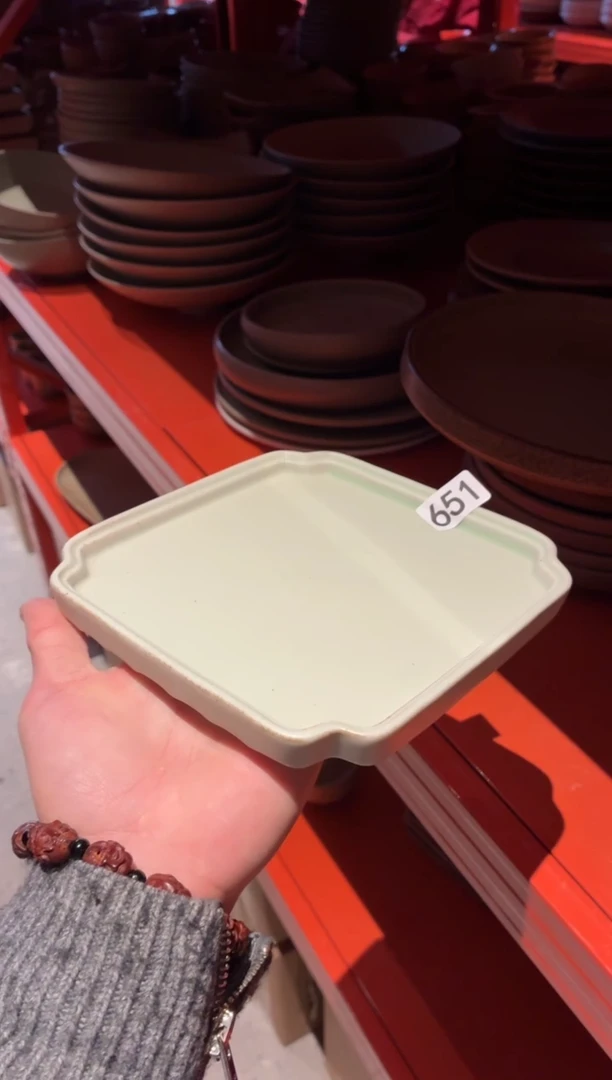 瓷片ヾ****╮651定白四方盘1个