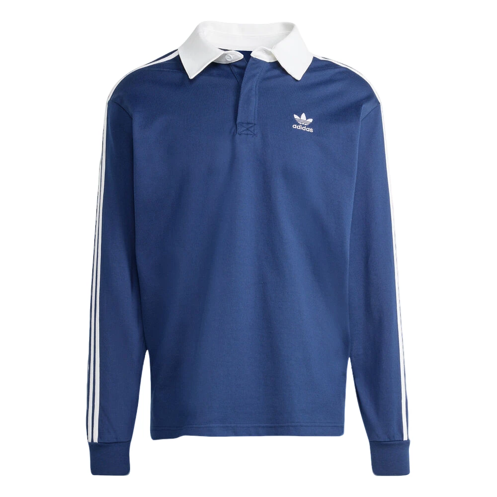 adidas阿迪达斯三叶草男子Rugby polo针织有领休闲长袖T恤JY1400