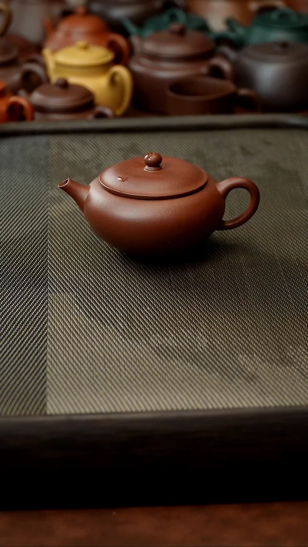 茶壶紫砂福利价 钵盂壶 150CC 红皮龙