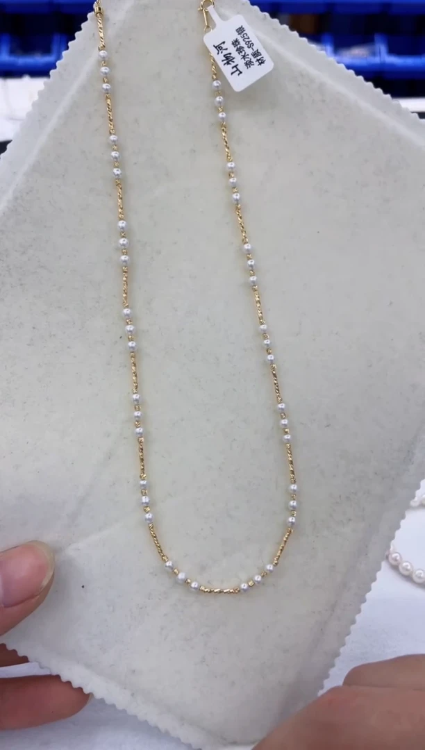 颈饰银S925镶嵌淡水珍珠