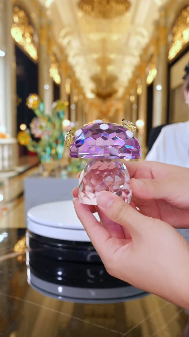 摆件YB00381紫色蘑菇小号