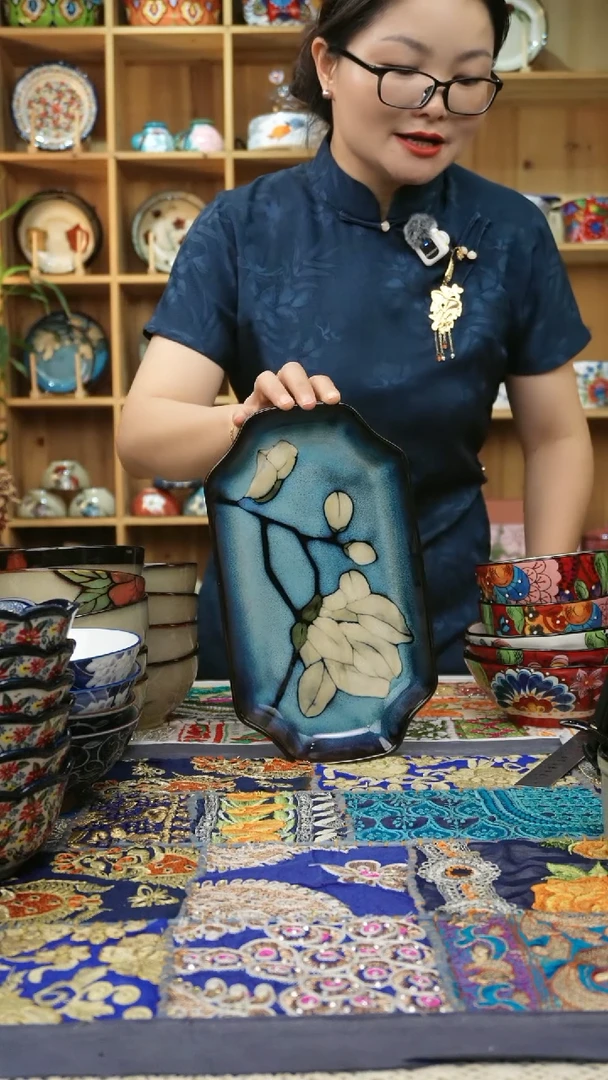 瓷片小可高温瓷餐具鱼盘1只