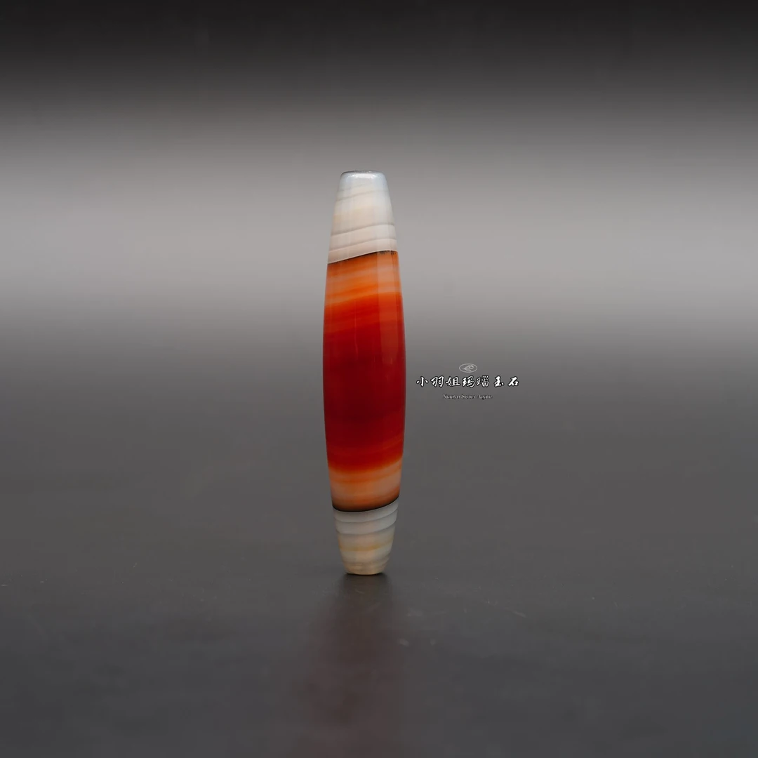 天然缠丝玛瑙满线凤眼 尺寸 58.2*12