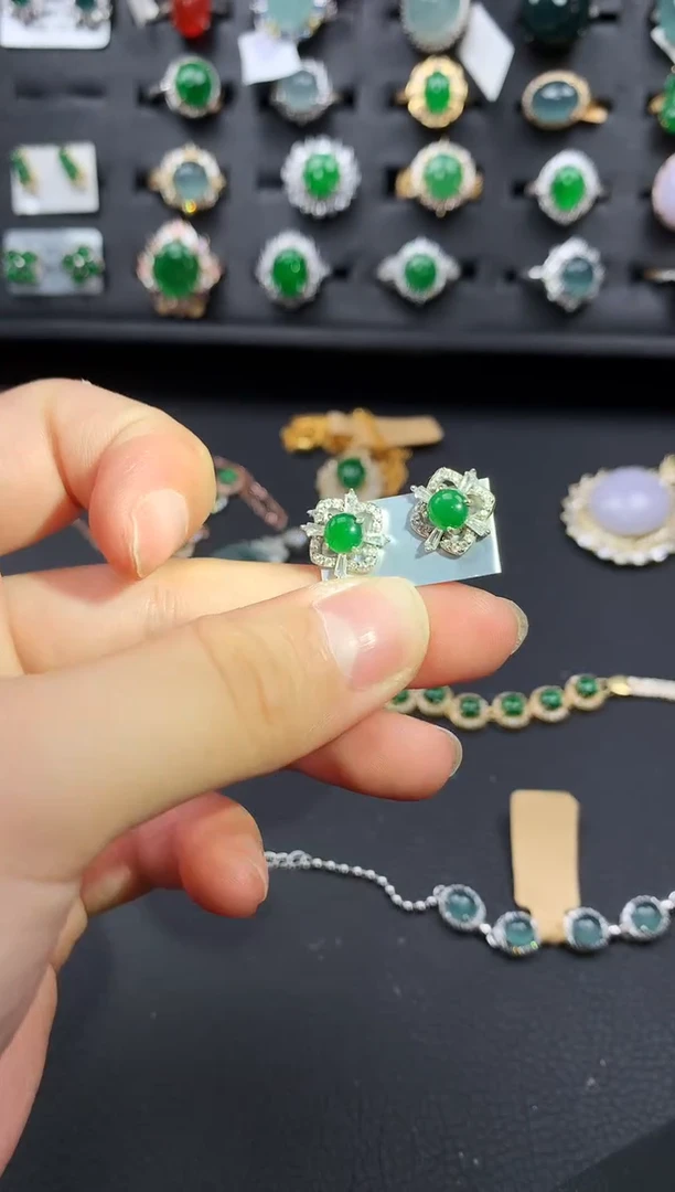 【闪购商品】翡翠戒指银S925镶嵌5132412