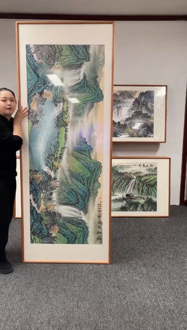 【闪购商品】国画富春山居图210*80张晓东手绘作品