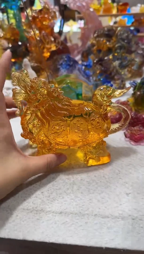 琉璃手工艺品360 龙龟 微瑕·不退不换·介意勿拍