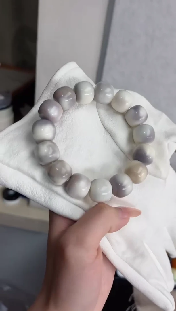 【闪购商品】菩提根/象牙果手串干磨桶珠14*15mm手串P58