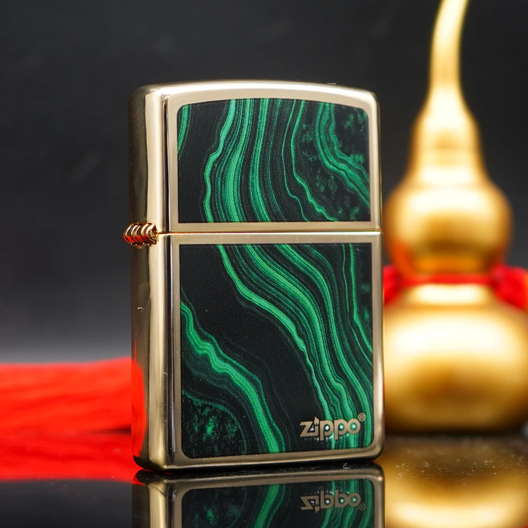 ZIPPO/之宝打火机 孔雀波浪纹常规镀金起源  【小飞甄选】DYJ1