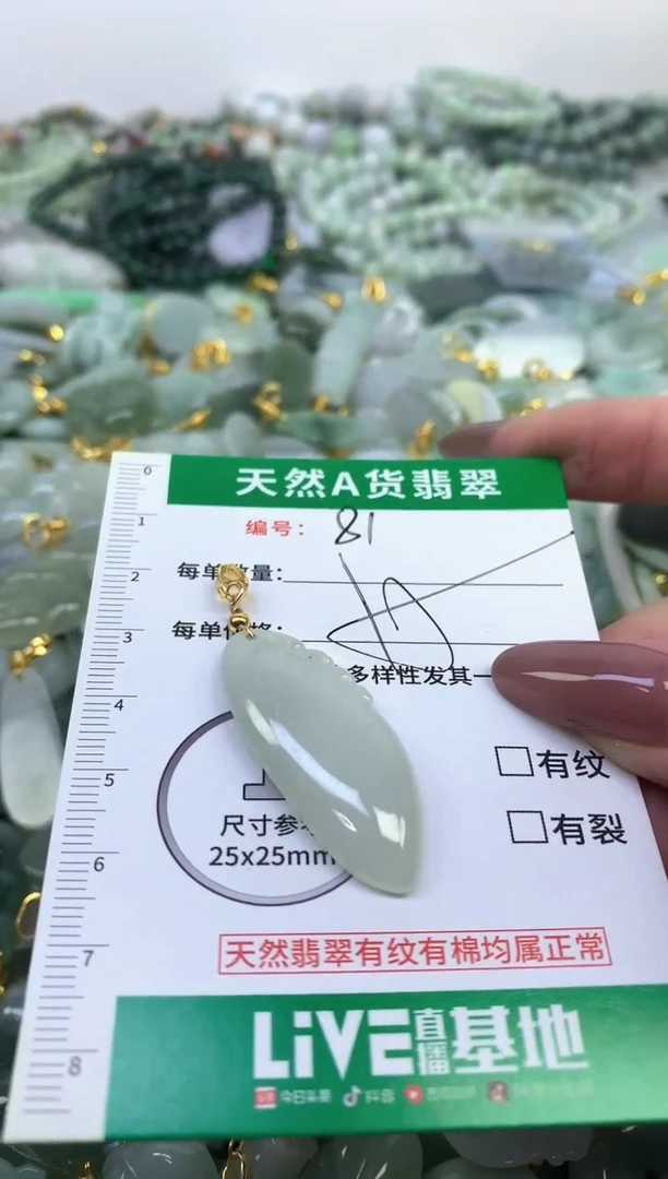 未镶嵌挂件翡翠净货挂件-81