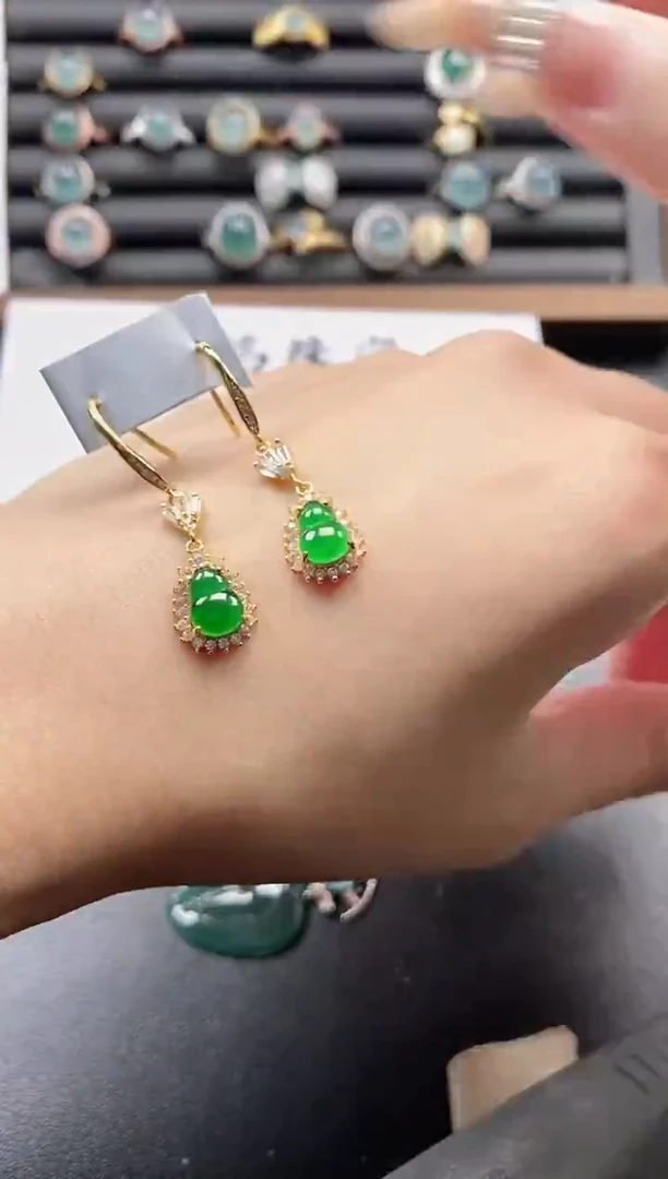 银S925镶嵌戒指翡翠5115