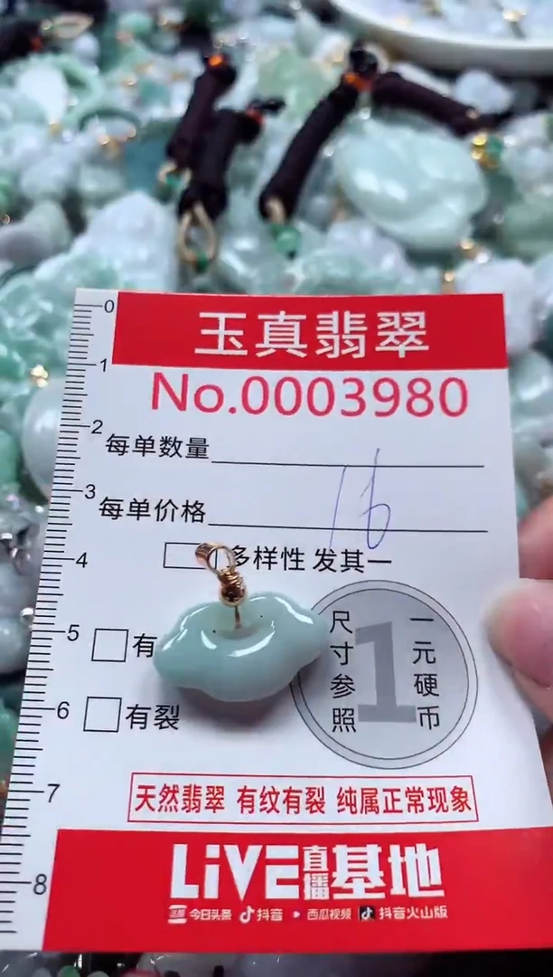 吊坠(不含链)未镶嵌翡翠3980