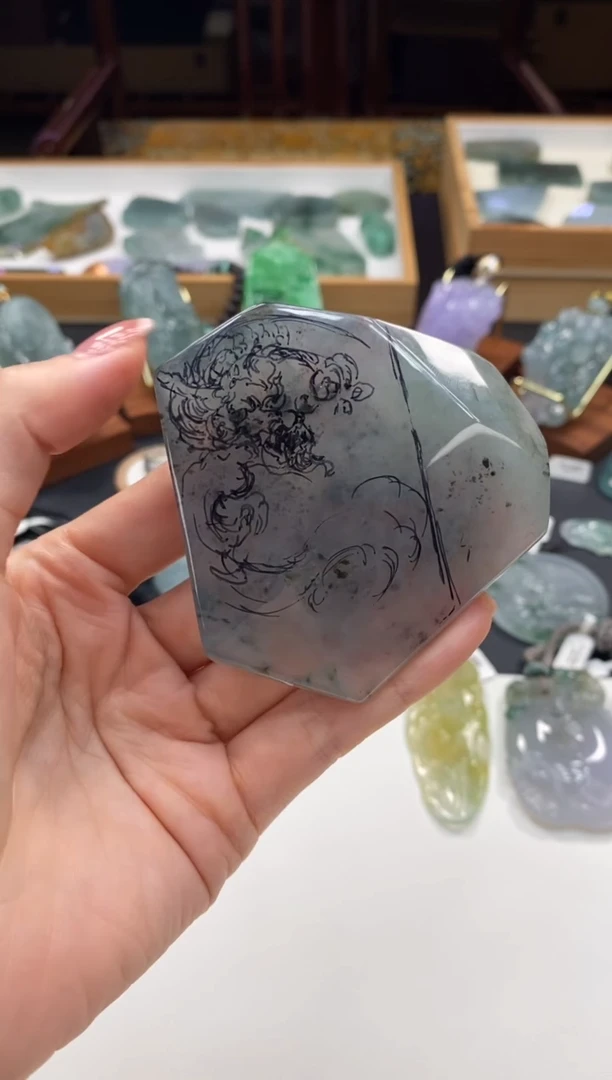 未镶嵌定制翡翠定制龙牌