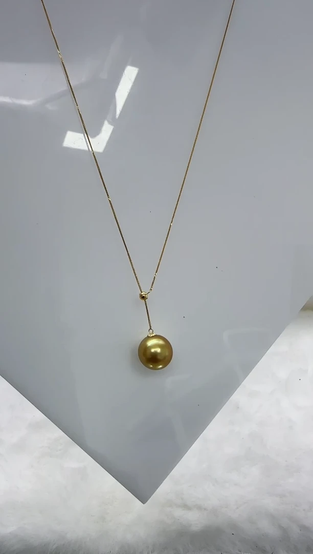 【闪购商品】海水珍珠DA18K金镶嵌ss610 金珠吊坠11