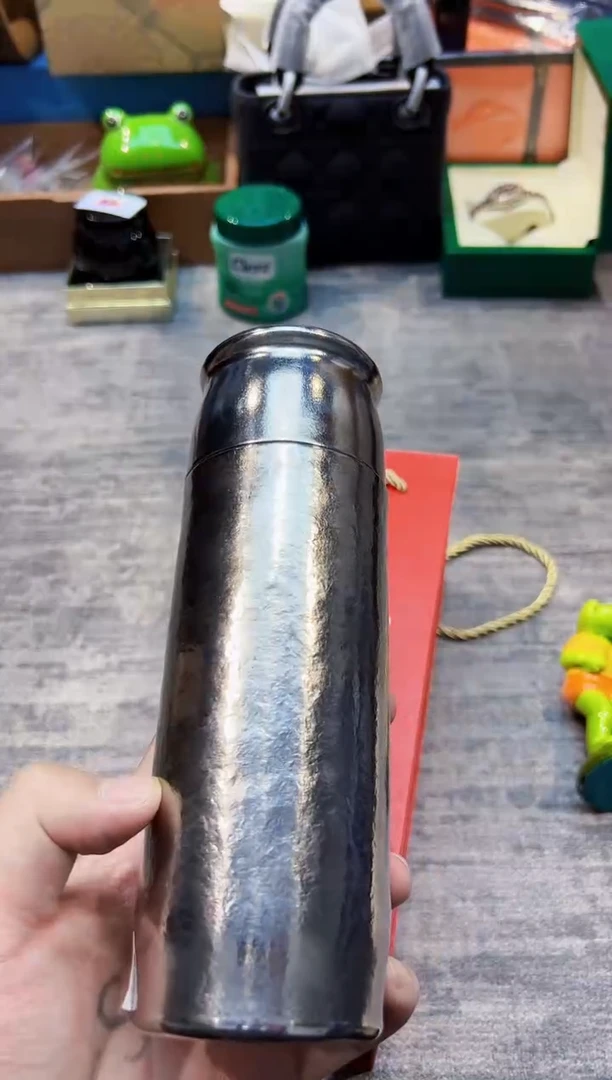 瓷片茗盏磁吸保温杯..亮银色