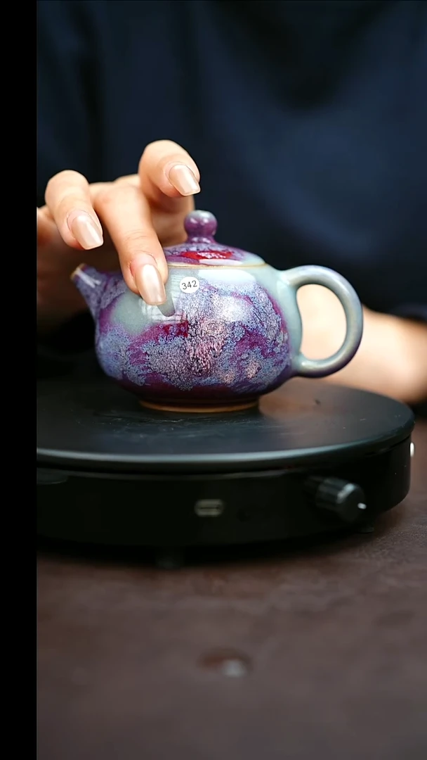 342#原矿钧瓷炉钧釉西施壶