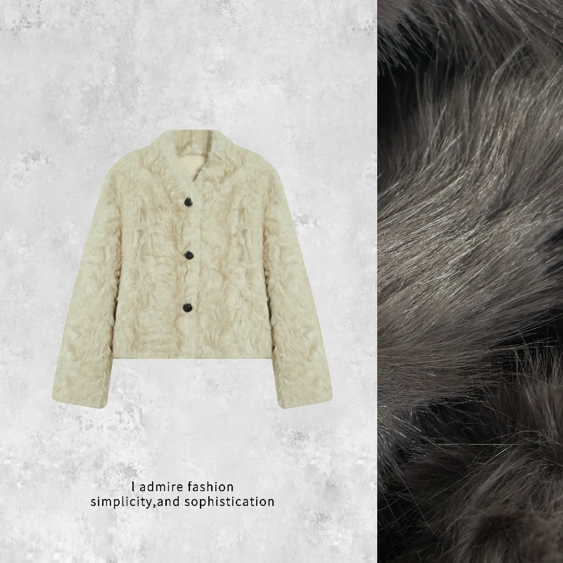 温温【暖冬】高级感加厚保暖时尚毛毛短外套女冬上衣34896