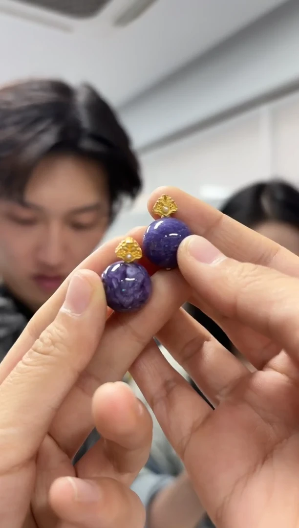 查罗石（紫龙晶）银S925镶嵌颈饰（多样性发一件）