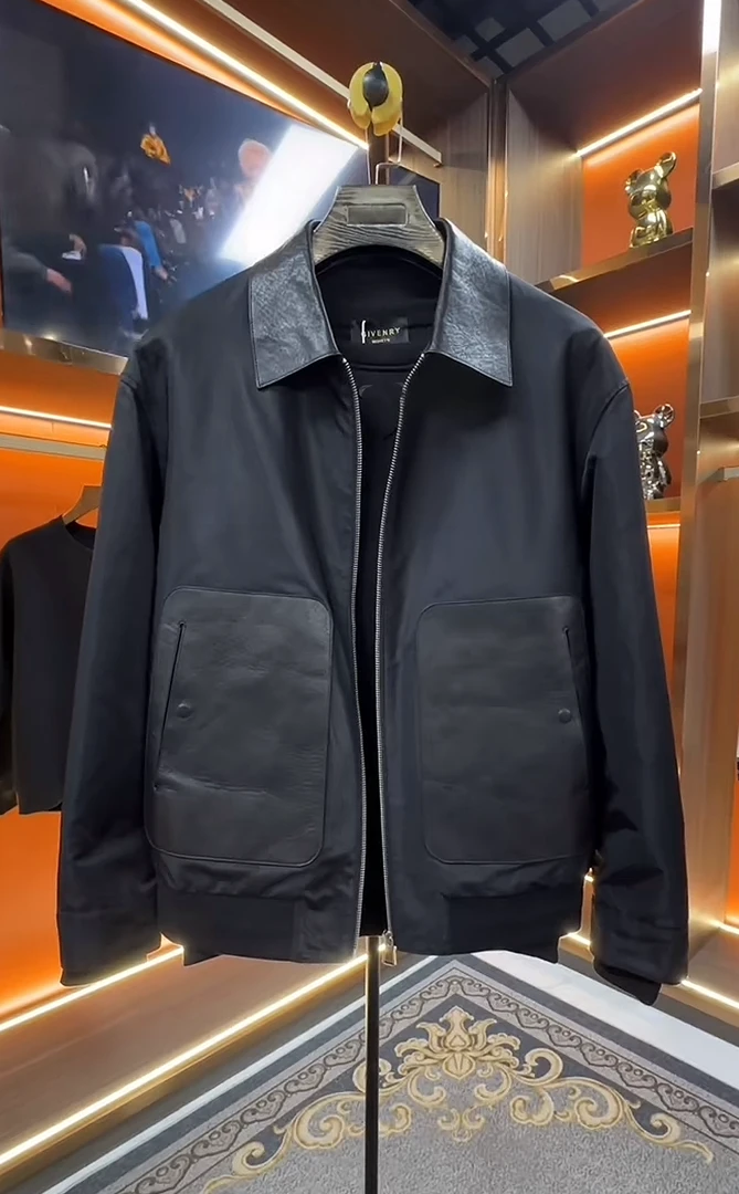 美式春秋新款高级感翻领男士夹克外套潮流复古休闲外套