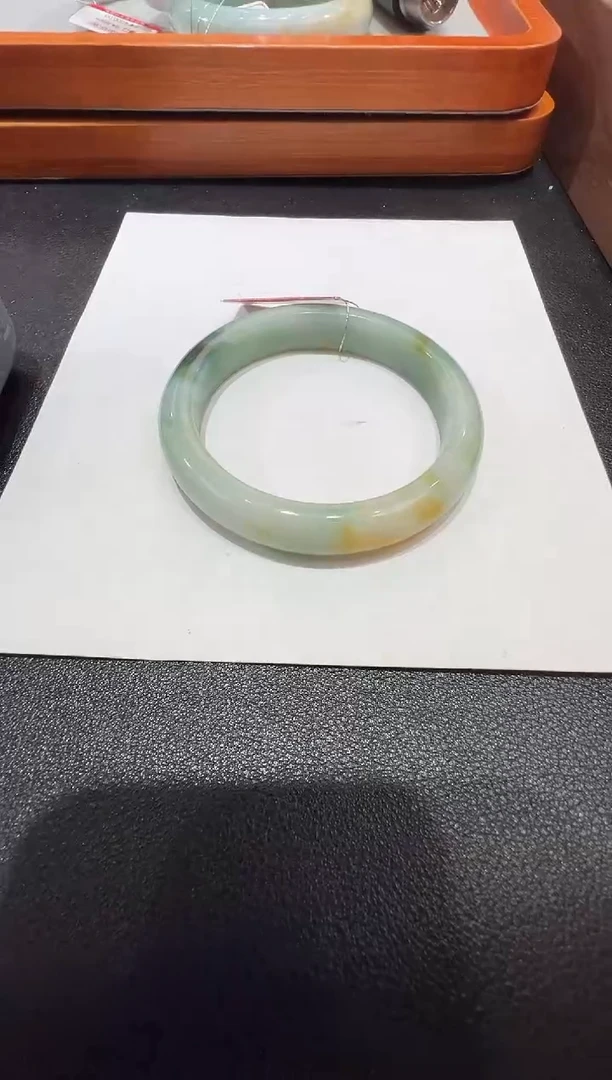 纯天然缅甸A货翡翠手镯54-55mm-54号