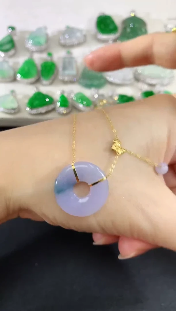 套链18K金镶嵌翡翠16|2980