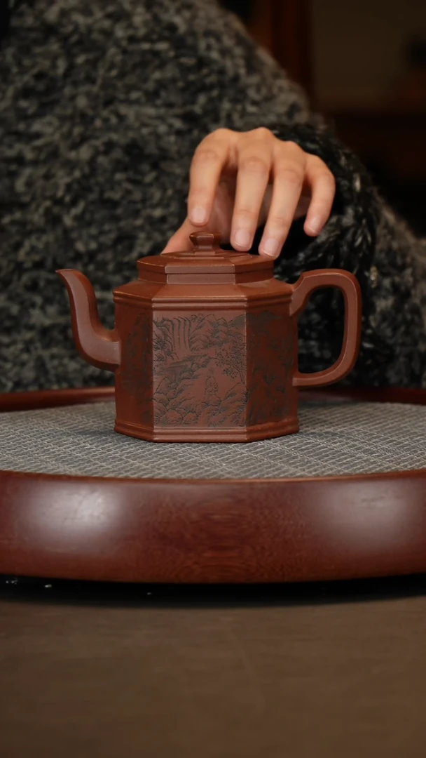 【闪购商品】紫砂茶壶六方宫灯360c