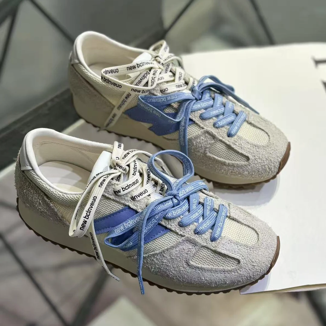 春夏女款爆款真皮平底休闲鞋子潮流ins德训鞋女款轻奢美拉德2025