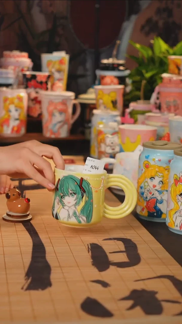 卡通创意景德镇经典把手杯