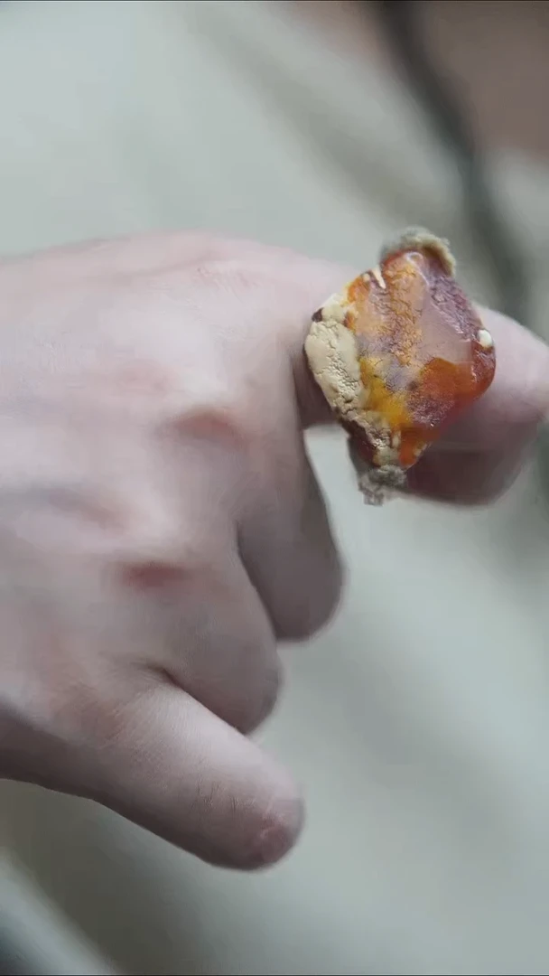 裸石蜜蜡未镶嵌*设计款*蜜蜡原石戒指*百搭