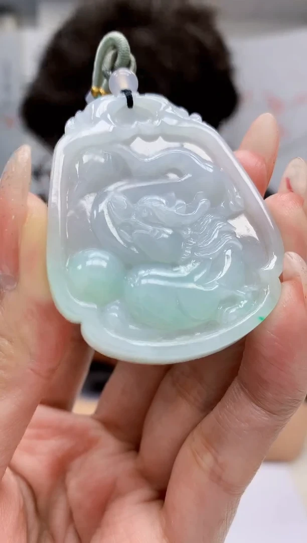 【闪购商品】定制翡翠未镶嵌4688MM-毛货挂件67