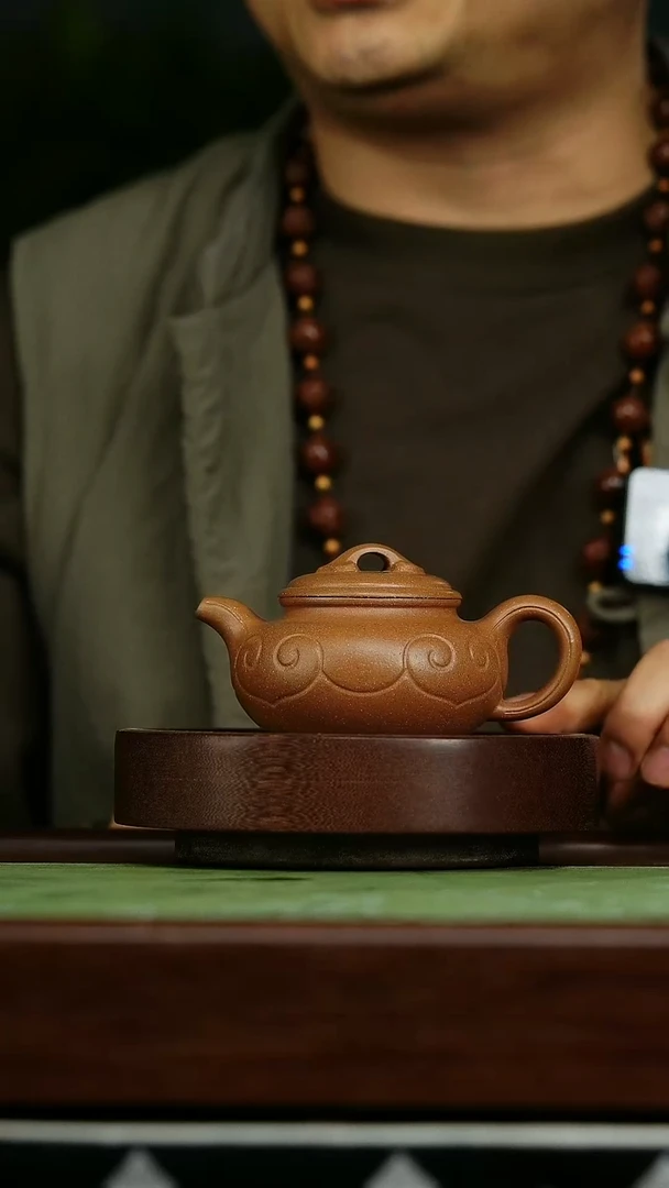 茶壶紫砂e2金降坡如意仿古