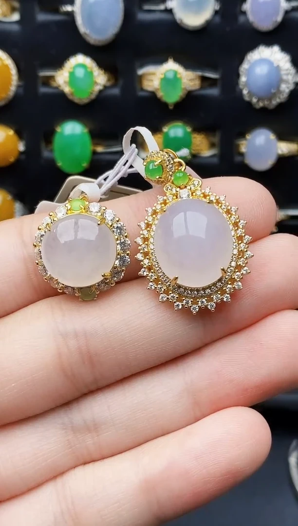 银S925镶嵌戒指翡翠8100