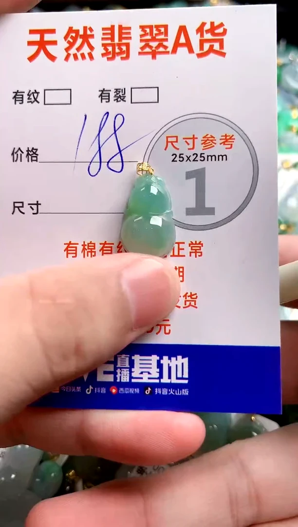 翡翠18K金镶嵌颈饰0180970009