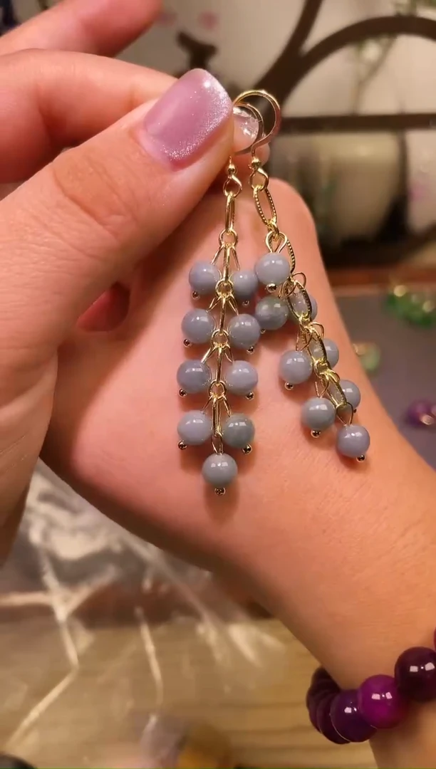 银S925镶嵌翡翠耳饰222200