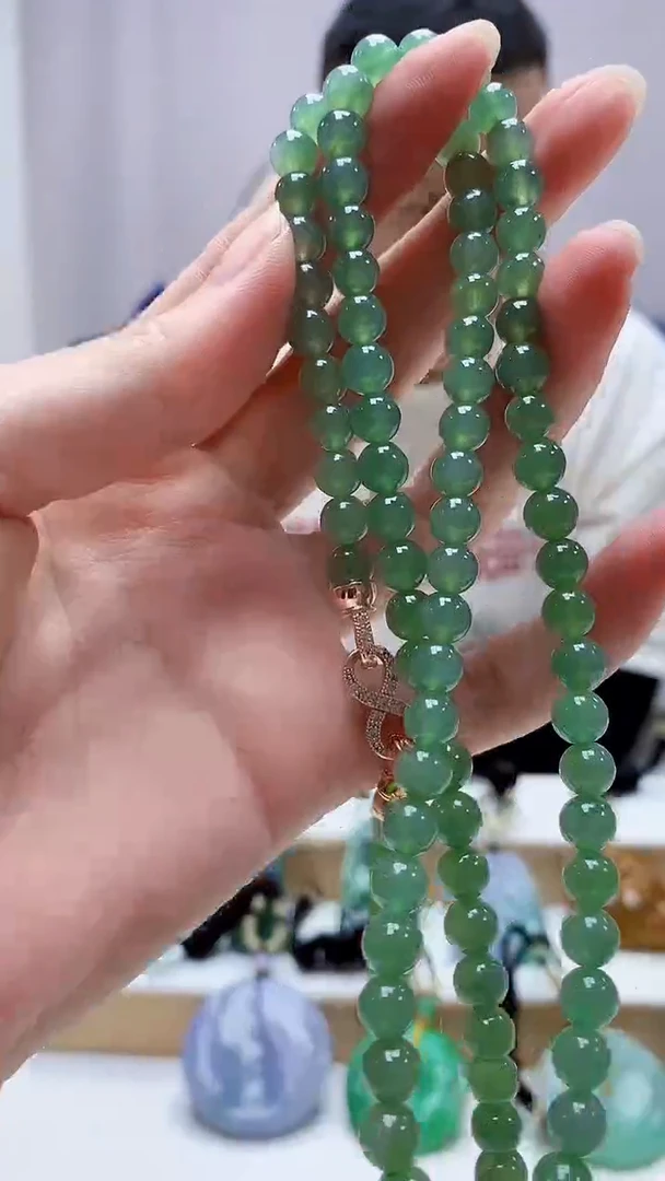 未镶嵌定制翡翠4898zm-毛货珠链152