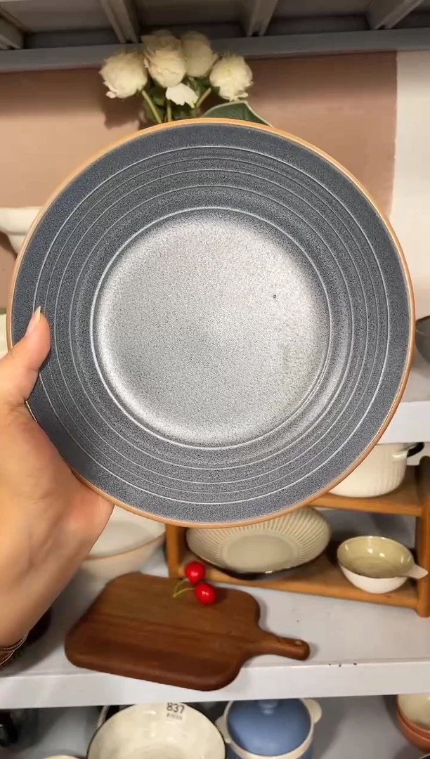 瓷微瑕（1个装）雾霾蓝沙拉碗