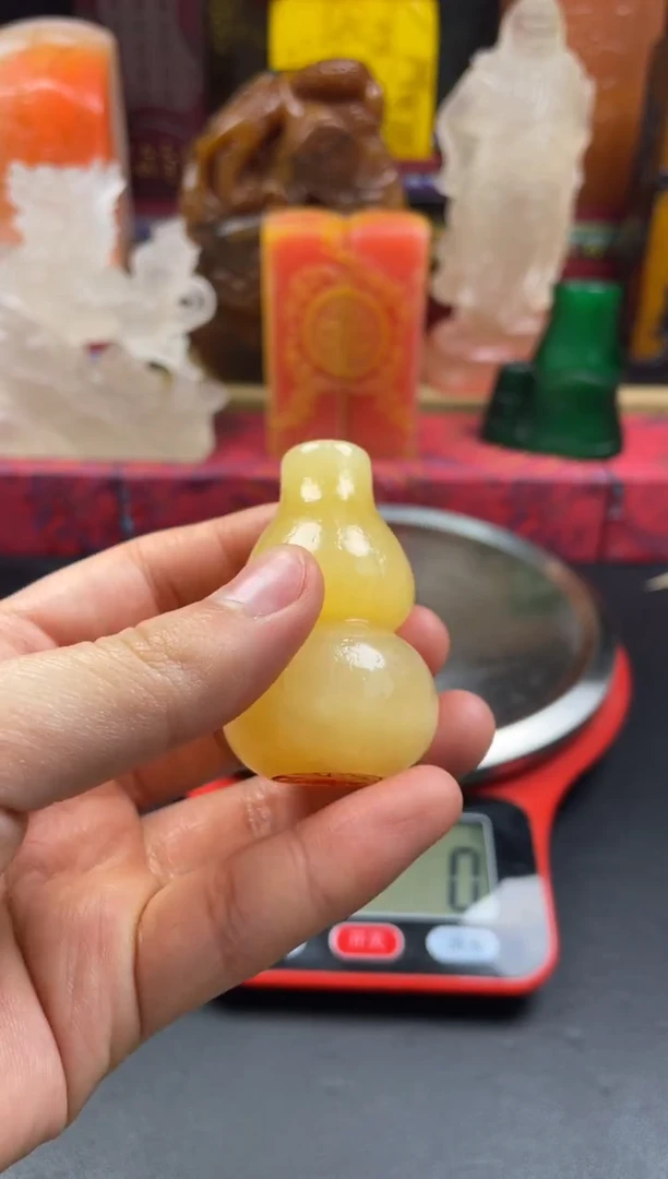 寿山石印石高山晶葫芦圆章 如意
