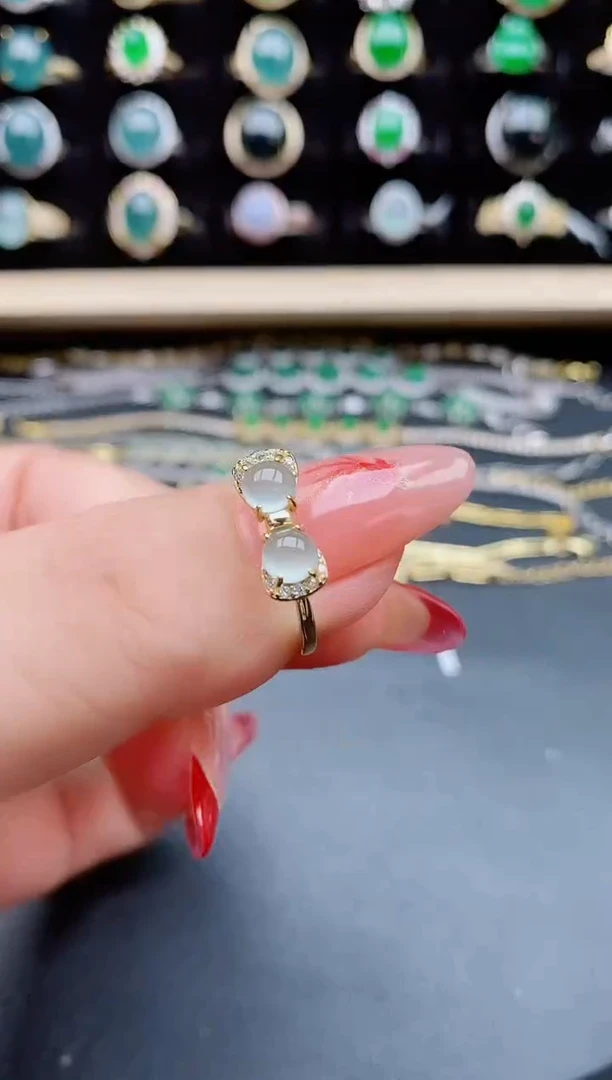 【闪购商品】翡翠戒指银S925镶嵌508505