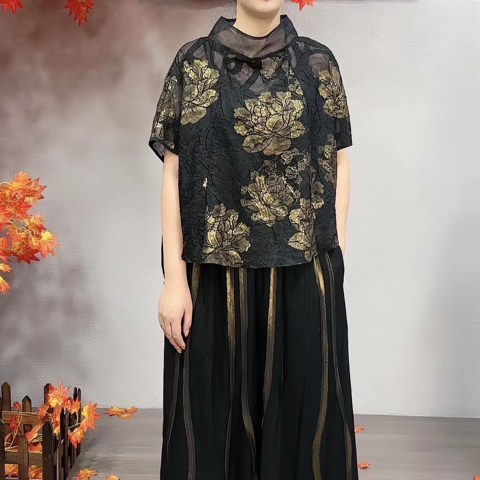 清静语qjy23014夏季气质休闲小上衣(不定位花型剪裁，介意慎拍)