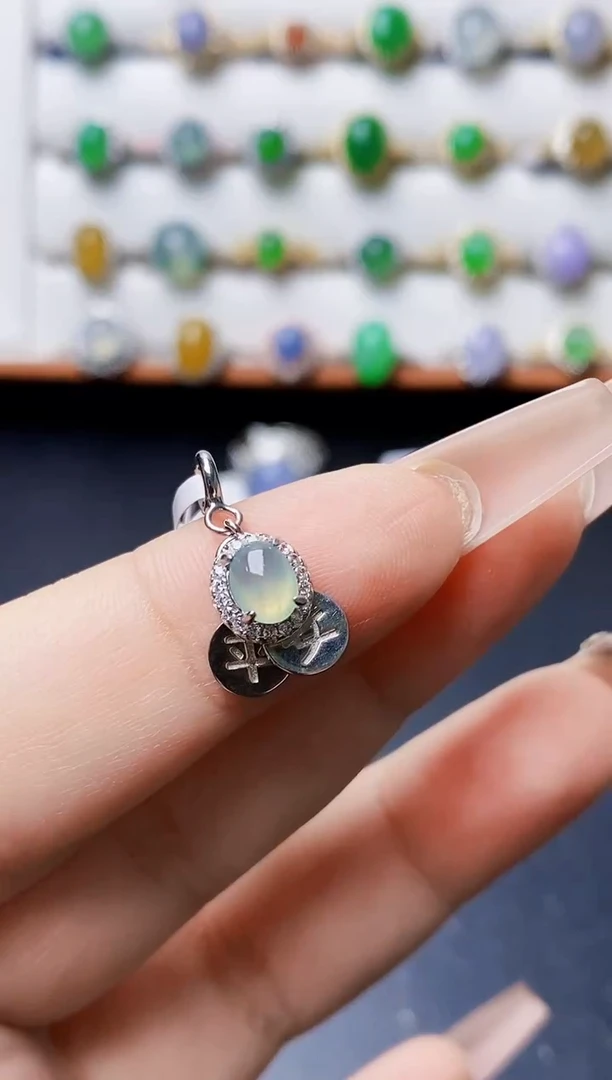 银S925镶嵌戒指翡翠1478