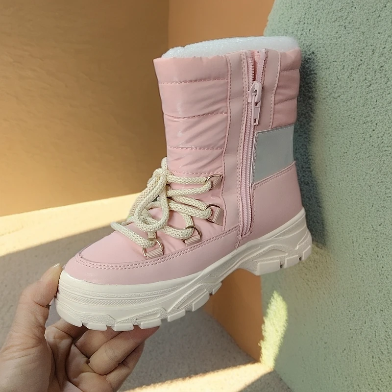 0205舒适简约加绒雪地靴