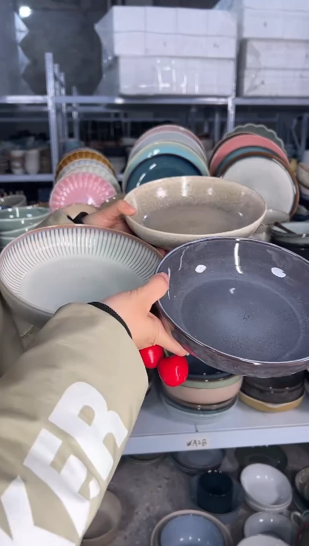 陶瓷外贸尾货瑕疵满20包邮X3 深盘组合