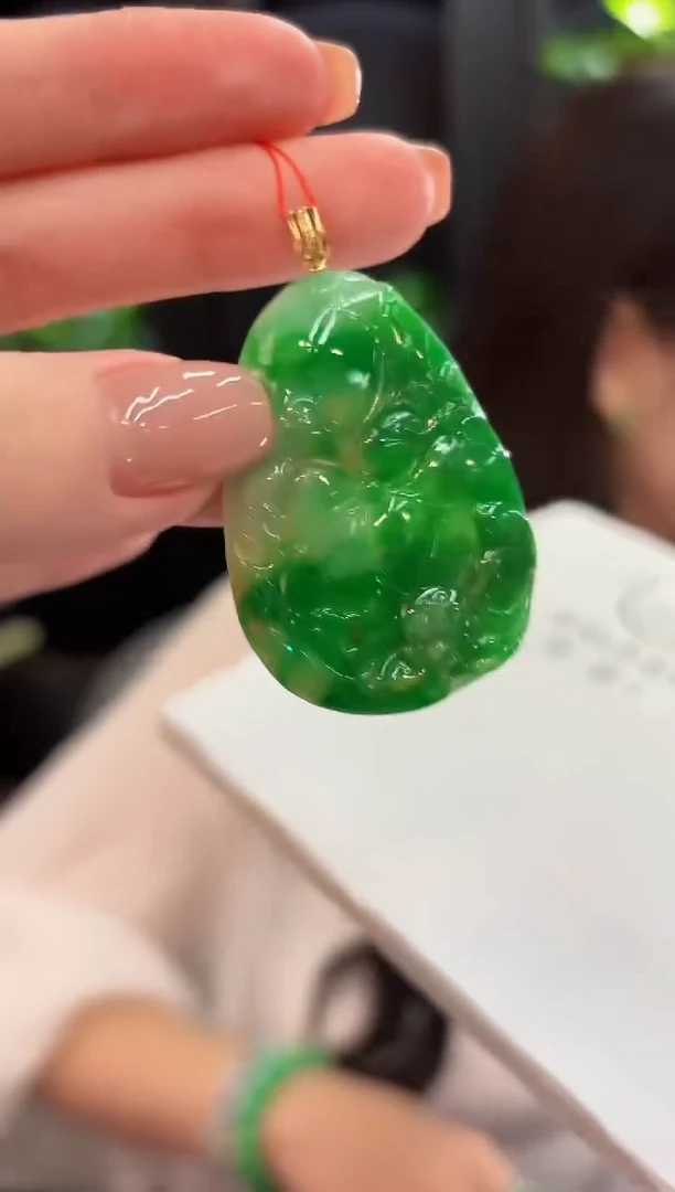吊坠(不含链)18K金镶嵌翡翠 缅甸A货/支持复检/一件