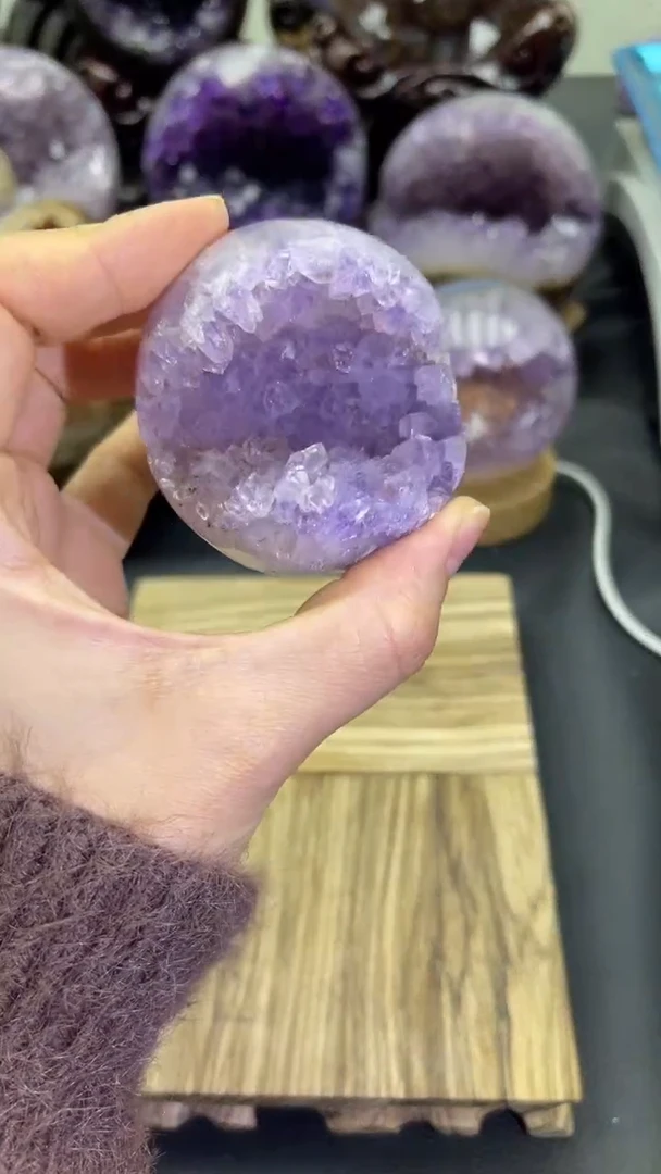 未镶嵌大型摆件（非配饰）紫晶357号开口笑