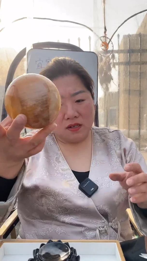 【闪购商品】水晶球未镶嵌黄胶花球D641