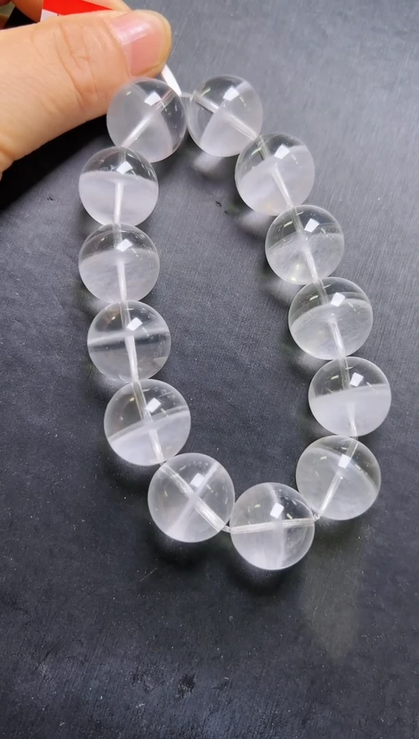 水晶手串未镶嵌白兔毛手串18mm+ M70089