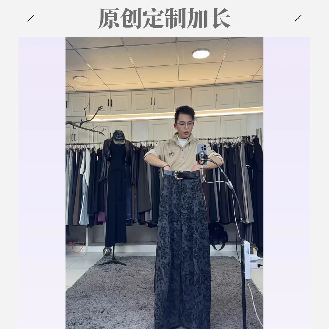 燕龙原创1158今年流行加绒加厚毛呢植绒腰果花气球裤弯刀休闲长裤