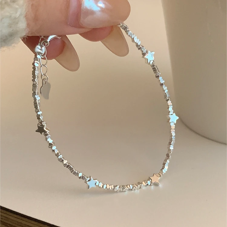 合金手链 轻奢小众碎银星星手链女生ins精致高级感叠戴手饰送闺蜜