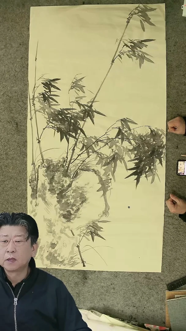 国画四尺整张  墨竹  69*138cm