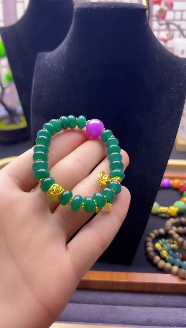 【闪购商品】翡翠颈饰14K金镶嵌S504